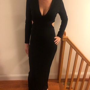 Sexy long black dress